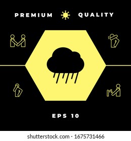 Cloud rain icon. Graphic elements for your design
