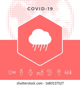 Cloud rain icon. Graphic elements for your design
