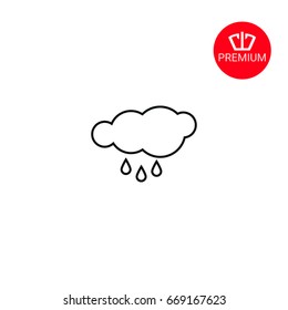 Cloud rain icon. Heavy rain icon