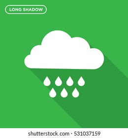 Cloud with rain icon illustration isolated vector sign symbol