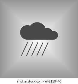 Cloud  and  rain  icon, isolated. Flat  design. 