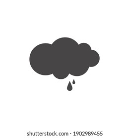 Cloud-Regen-Symbol einzeln auf schwarz-weißem Vektorgrafik