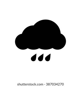 Cloud And Rain Icon Isolated On White Background