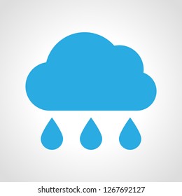 Cloud rain Icon. Multicolored weather icon on white background. Vector illustration.