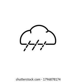 cloud rain icon  outline style for your design