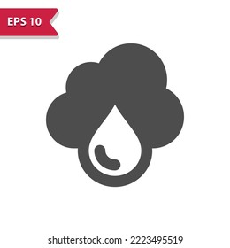 Cloud And Rain Icon - Raining, Storm, Weather, Waterdrop, Water Drop, Raindrop, Droplet. Professional, pixel perfect icon, EPS 10 format.
