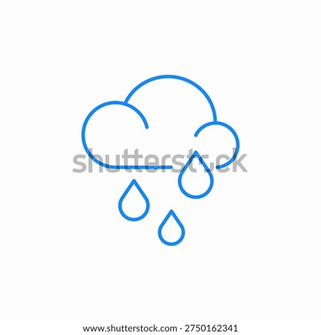 cloud rain icon sign vector