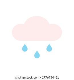 Cloud, rain icon. Simple color vector elements of forecast icons for ui and ux, website or mobile application