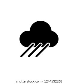 cloud rain icon. Simple glyph vector of weather set for UI and UX, website or mobile application