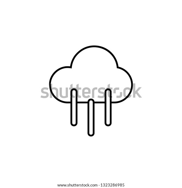 Cloud Rain Icon Simple Thin Line のベクター画像素材 ロイヤリティフリー