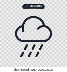 cloud rain icon symbol template for graphic and web design collection logo vector illustration