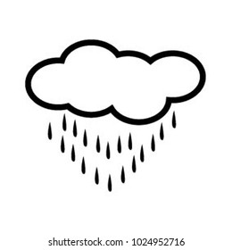 cloud rain icon vector