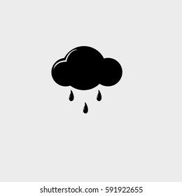 cloud with rain icon vector