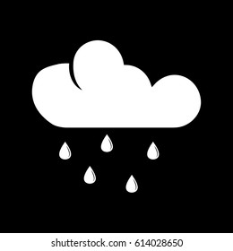 cloud rain icon vector