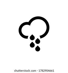 Cloud rain icon vector collection