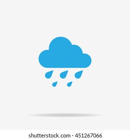 Cloud with rain icon. Vector concept illustration for design.