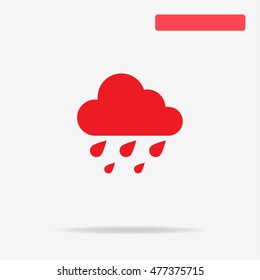 Cloud with rain icon. Vector concept illustration for design.