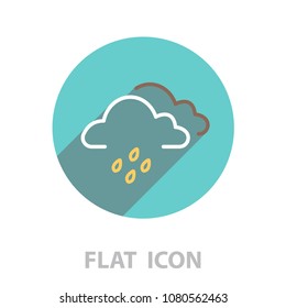 Cloud & rain icon. vector illustration
