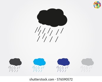 cloud, rain, icon, vector illustration eps10