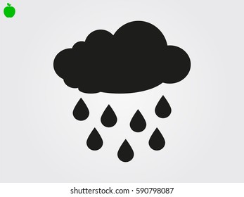 cloud, rain, icon, vector illustration eps10