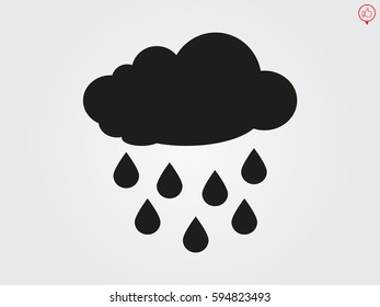 cloud, rain, icon, vector illustration eps10