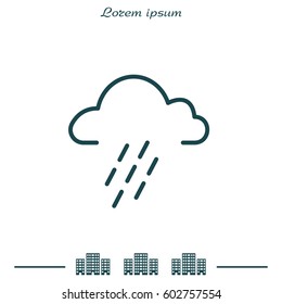 cloud rain icon. vector illustration