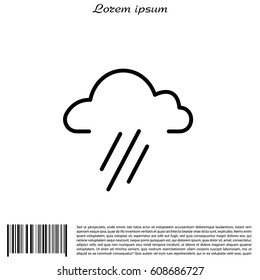cloud rain icon. vector illustration