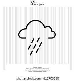 cloud rain icon. vector illustration