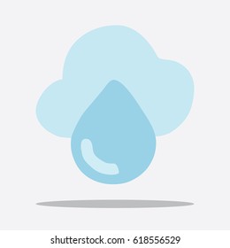 Cloud and rain icon, vector illustration design. Weather icons.
