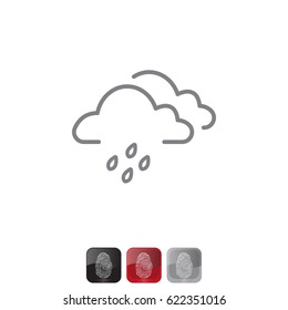 Cloud & rain icon. vector illustration
