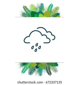 Cloud & rain icon. vector illustration