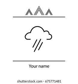 cloud rain icon. vector illustration