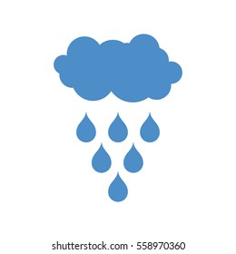 Cloud and rain icon. Weather pictogram isolated
