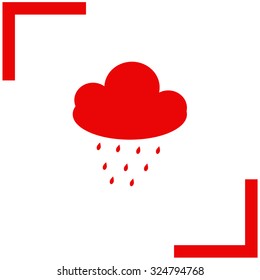 Cloud rain icon. Weather symbol.