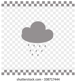 Cloud rain icon. Weather symbol.