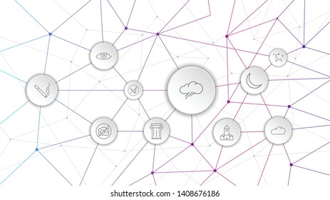 cloud with rain icon. From Web set