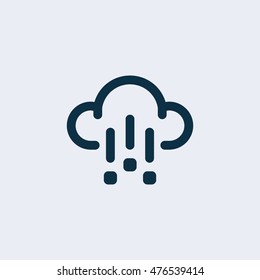 Cloud rain icon,weather vector icon