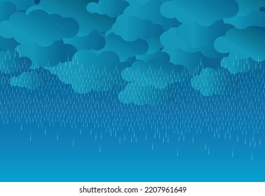 cloud and rain illustration, vector illustration