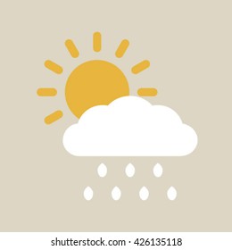 Cloud with Rain and Lightning icon.