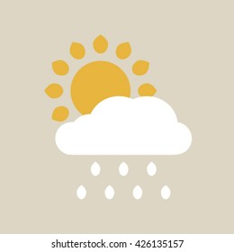 Cloud with Rain and Lightning icon.