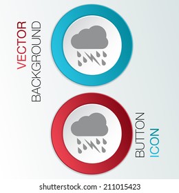 cloud rain lightning sign.  the weather icon