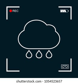 Cloud rain line icon