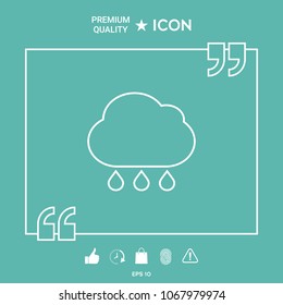 Cloud rain line icon