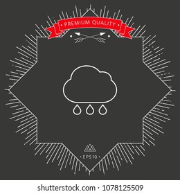 Cloud rain line icon