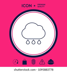 Cloud rain line icon