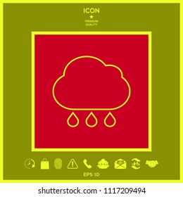 Cloud rain line icon