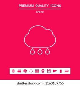 Cloud rain line icon