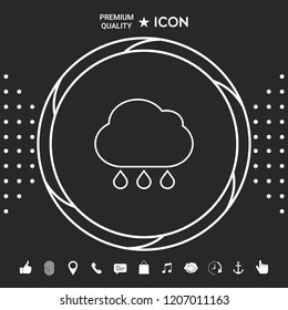 Cloud rain line icon