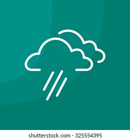 cloud rain line icon