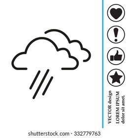 cloud rain line icon